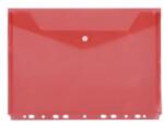 D. rect Mapa A4 plastic transparent cu capsa si perforatii rosu D. Rect (LV110544) - dacris