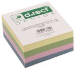 D. rect Notes cub adeziv 85 x 85 x 40 mm culori asortate D. Rect (LV009459)