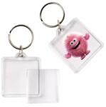Playbox PlayBox: Átlátszó négyszögletes kulcstartó 4x4cm 1db (2472321) - jatekshop
