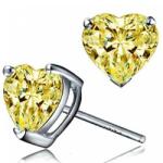 HARAHU Small Hearts Fülbevaló - Sárga KP29316