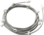 Creative-Cables Használatra kész 12, 5 m-es Lumet szállámpa készlettel 10 fehér lámpatartóval, akasztóval és csatlakozóval (CATE27B125CZ04)