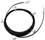 Creative-Cables Használatra kész 7, 5 m-es Lumet szállámpa készlettel 5 fehér lámpatartóval, akasztóval és csatlakozóval (CATE27B075CM04)
