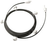 Creative-Cables Használatra kész 7, 5 m-es Lumet szállámpa készlettel 5 fehér lámpatartóval, akasztóval és csatlakozóval (CATE27B075CM03)