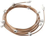 Creative-Cables Használatra kész 12, 5 m-es Lumet szállámpa készlettel 10 fehér lámpatartóval, akasztóval és csatlakozóval (CATE27B125CM27)