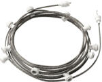 Creative-Cables Használatra kész 12, 5 m-es Lumet szállámpa készlettel 10 fehér lámpatartóval, akasztóval és csatlakozóval (CATE27B125ECC37)