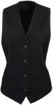 Premier Workwear Vestă pentru femei cu spate din satin - Neagră | 2XS (PR623-1000145273)