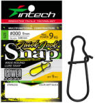 Intech Quick lock Snap Matt black (9pcs) #00