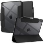 Spigen ULTRA HYBRID PRO tok álló, bőr hatású (FLIP, oldalra nyíló, TRIFOLD, asztali tartó, ceruza tartó) FEKETE Apple IPAD Air 13 (2024) (ACS02880 / ACS07668)
