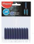 Maped Töltőtoll patron, MAPED, kék - 20 db (IMA221910) - papiruniverzum