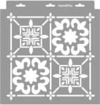 MyWall Afrikai csempe stencil - Festő - 31x35 cm közepes