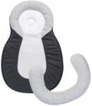 Saro Baby Suport de somn 2 in 1, anti plagiocefalie si antireflux, sustine vertebra cervicala, tesatura respirabila, cu insertie detasabila, sweet dreams, gri