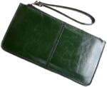 CRM Portofel pentru femei, CRM, din Piele, cu Fermoar, Verde, 21 x 11.5 cm (607)