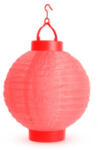  Piros papír lampion 20 cm - LED-es (LP_20)