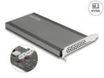 Delock PCI Express x16 kártya - 2 x belső NVMe M. 2 Key M (89961)