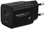 Amazing Thing fali töltő Gyorsító Pro EUPD30WB - USB + Típus C - QC 3.0 PD 30W 3A fekete