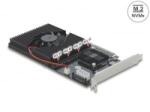 Delock PCI Express x8 / x16 kártya - 4 x belső NVMe M. 2 Key M (90409)