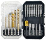 PRO-CRAFT Set burghie PROCRAFT DBS-18 , 18 piese, Burghie pentru metal , Chei tubulare, Biți (14606) Burghiu