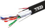 TED Electric Cablu retea TED Electric FTP Cat. 5e Cupru, Sufa 2 fire alimentare CCA 0.75mm, rola 305m (A0115385)