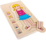 Legler Puzzle din lemn, in straturi Small Foot, Corp baiat, 28 piese (5814) Puzzle