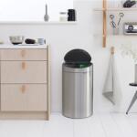 Brabantia 10 + 23 л. кош за отпадъци матиран инокс Brabantia от серия Touch Bin New (650526)
