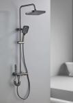 SMACK Coloana Dus 4 Functii, Negru, Polita Sticla, Smack (LS 1807C)