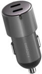Energea Alu Drive D60 2xUSB-C autós szivargyújtó töltő, (PD-PPS) 66W, szürke (CAR-AD-D60)