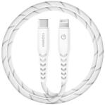 Energea Nyloflex C94 USB-C / Lightning MFI szövet töltő- és adatkábel, 1.5m, fehér (CBL-NFCL-WHT150)