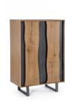 Bizzotto Comoda 2 usi 2 sertare mdf maro otel gri Garwood 80x42x120 cm (0747115) Comoda