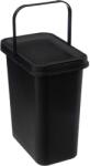 5five Cos gunoi Morud, negru, plastic, 12 litri, 35 x 29.5 x 19.5 cm Cos de gunoi