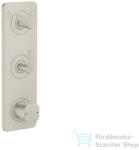 Hansgrohe AXOR CITTERIO C termosztátos falsík alatti kád /zuhany csaptelep rombuszmetszéses fogantyúval, rozsdamentes acél hatású 49701800 (49701800)