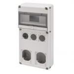 Gewiss Tablou Q-DIN 10M 3 prize 16A 50X50 + 2 prize IEC 16 32A Gewiss GW68027N (GW68027N)