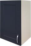 International Service Pescara, Corp superior 40cm, Vanilie/usi MDF Negru, 40x32x72cm