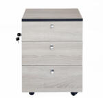 International Service Rollbox 3 sertare cu yala, pal Sonoma/ cant negru , 44 x 52 x 61 cm Dulap arhivare