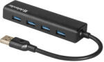 Defender USB (3.0) HUB 4 portos, Quadro Express, fekete, Defender, kompakt