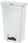 Rubbermaid Front Step műanyag szemetes kosár, 50 l térfogat, fehér