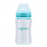 U-GROW Biberon de sticla180 ml+2 tetine extra (UG0-05BS180)