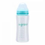 U-GROW Biberon de sticla 260 ml+2 tetine extra (UG0-06BS260) - shoppix