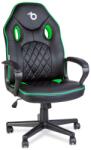 Bemada Gamer szék karfával, 71 x 53 cm / 53 x 47 cm, 110 kg-ig terhelhető, fekete / zöld, BMD1116GR