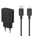 DENMEN Incarcator 25W Type C Power Delivery PD black , TA800, Denmen (MC032173)