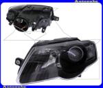VW PASSAT B6 2005.03-2010.10 /3C/ Fényszóró bal fekete házas (H7/H7) motorral "Hella-típusú" DEPO 441-11A7L-LDEM2
