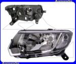 DACIA LOGAN 2 2012.10-2017.08 /L52/ Fényszóró bal (H4/W21/5W) nappali fénnyel, fekete házas (kézi állítású) DEPO 551-1198L-LD-E2