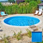 Pontaqua TIERRA BLUE POOL süllyesztett kör medence 5, 0 x 1, 5 m , kék fóliával (MPA 105)