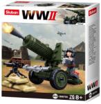 Sluban WWII - 4 in 1 szövetséges tüzérség építőjáték készlet (M38-B0678A)