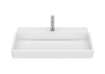 Roca Tura falra szerelhető szögletes mosdó 80x43 cm, matt fehér A327695620 (A327695620)