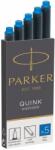 Parker Rezerva stilou Blue Lavabil Cartus Quink Standard Parker 1950383 (1950383)