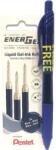 Pentel EnerGel BL107-CX kék toll + 3 db/csom. zselés rollerirón betét promóciós pack (LR7-3C-PROMO)