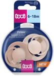 LOVI Lovi, Prime, suzeta dinamica din silicon, 6-18 luni, Nude/Blush, 2 buc