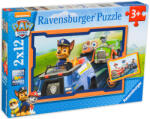 Ravensburger Puzzle Ravensburger din 2 x 12 de piese - Paw Patrol in actiune (7591) Puzzle