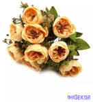  Antik 9 fejes peónia csokor 31 cm - Barack