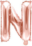  Fólia lufi betű ''N'', 35 cm, rózsaarany (FB2M-N-019R)